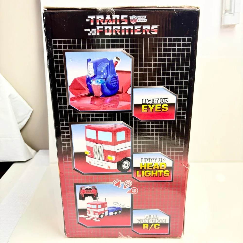 RC Transformers Optimus Prime Large Converting R/C Truck Robot Lights Sounds NIB